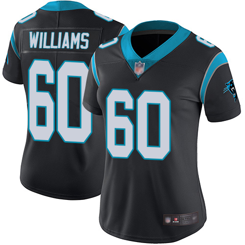 Carolina Panthers Limited Black Women Daryl Williams Home Jersey NFL Football 60 Vapor Untouchable